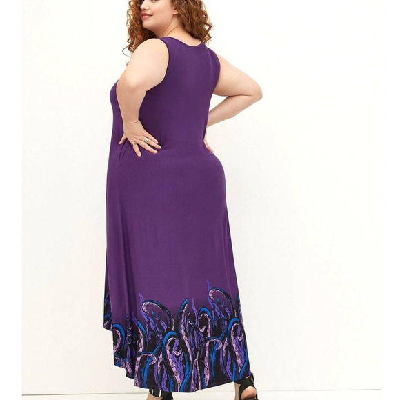 Torrid‎ 2 (2X) Disney Villains Ursula Costume Cosplay Maxi Dress Little Mermaid - Picture 3 of 4